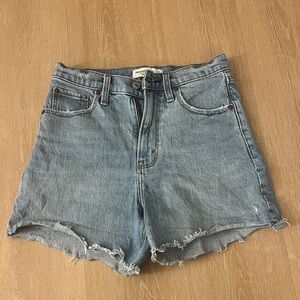 Abercrombie & Fitch the dad short high rise denim blue